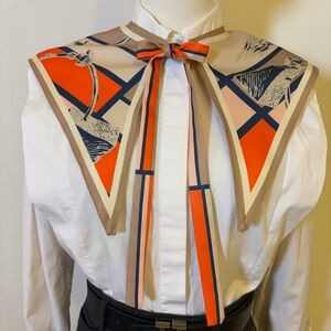 Chic Detachable Horse Print Scarf Collar | Equestrian Style | New